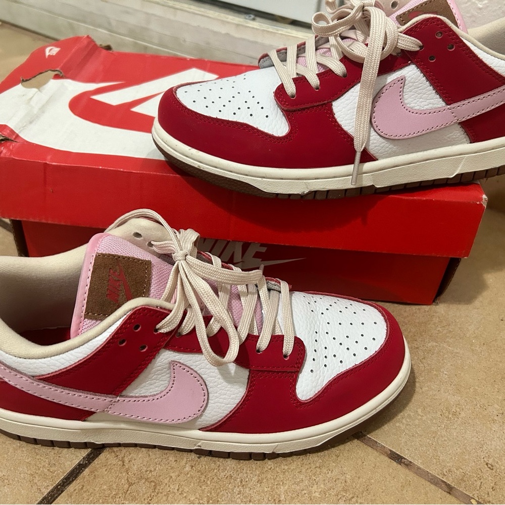 Nike Red and Pink Low dunk  Sneakers
